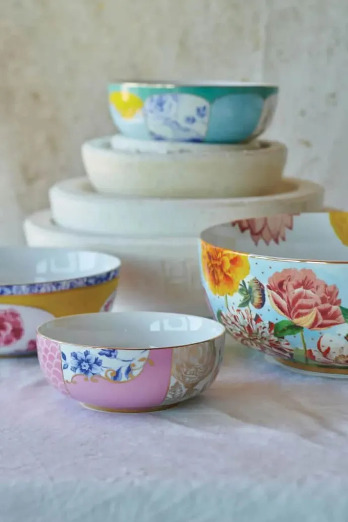 PIP Studio Royal Multi Skål Ø 12,5 cm - Porcelæn - Lyserød/multifarvet