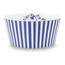 PIP Studio Royal Stripes Skål Ø 12 cm - Porcelæn - Blue/White