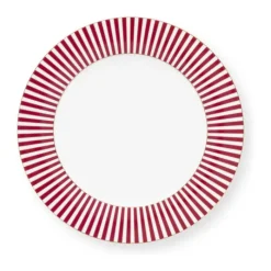 PIP Studio Royal Stripes Tallerken Ø 26,7 cm - Porcelæn - Dark Pink