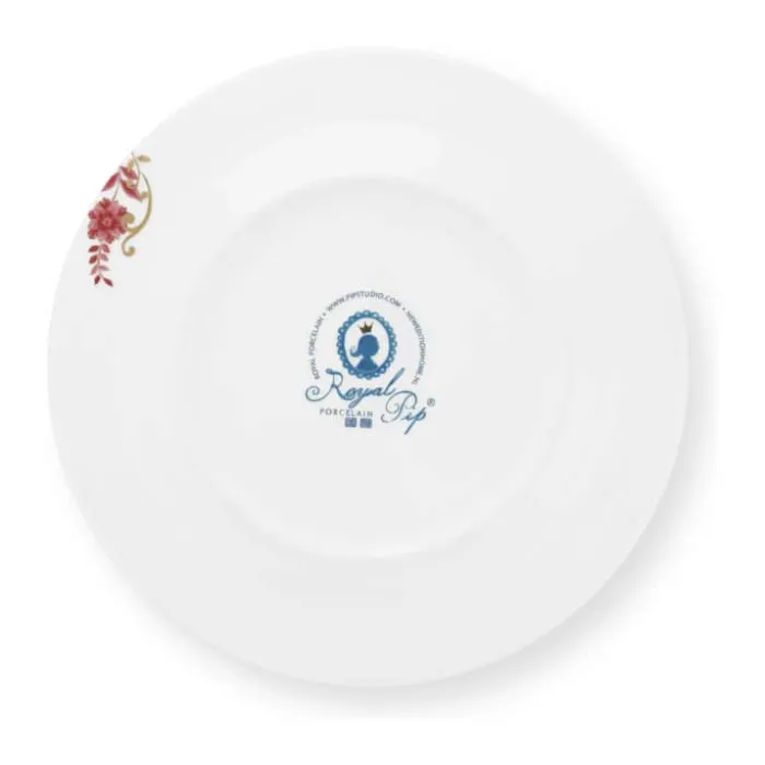 PIP Studio Royal Stripes Tallerken Ø 26,7 cm - Porcelæn - Dark Pink