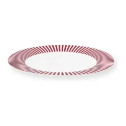 PIP Studio Royal Stripes Tallerken Ø 26,7 cm - Porcelæn - Dark Pink