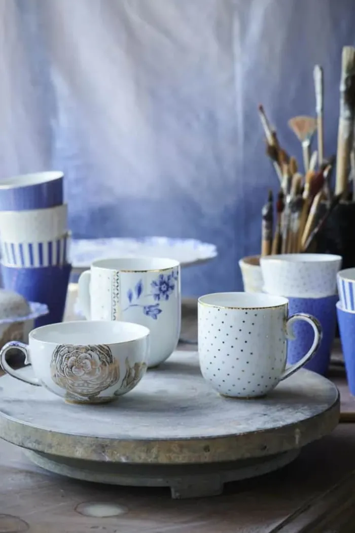 PIP Studio Royal White Krus 32 cl - Porcelæn - Hvid
