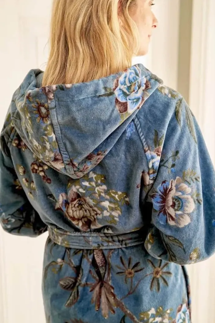 PIP Studio Secret Garden Badekåbe XL - Bomuld - Blue