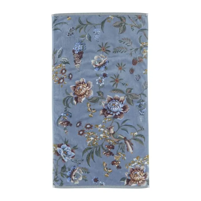 PIP Studio Secret Garden Håndklæde B 55 x L 100 cm - Bomuld - Blue