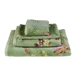 PIP Studio Secret Garden Håndklæde B 55 x L 100 cm - Bomuld - Green