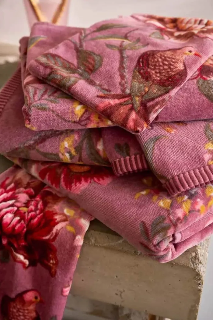 PIP Studio Secret Garden Håndklæde B 30 x L 50 cm - Bomuld - Mauve