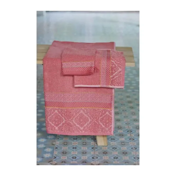 PIP Studio Soft Zellige Håndklæde B 30 x L 50 cm - Bomuld - Coral