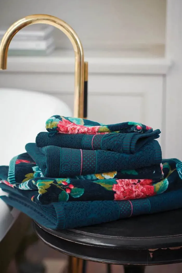 PIP Studio Soft Zellige Håndklæde B 55 x L 100 cm - Bomuld - Marine