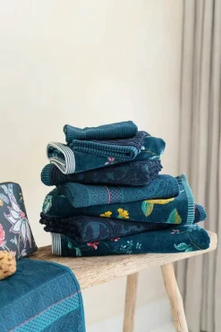 PIP Studio Soft Zellige Håndklæde B 55 x L 100 cm - Bomuld - Marine