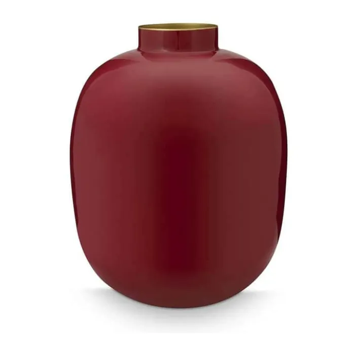 PIP Studio Vase H 32 cm - Metal - Dark red