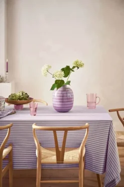 PIP Studio Vase H 32 cm - Metal - Lilac Stripes
