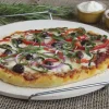Pizza Masters Rund Pizzasten m. håndtag Ø 38 cm - Stål/keramik