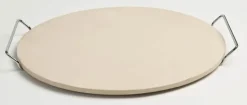 Pizza Masters Rund Pizzasten m. håndtag Ø 38 cm - Stål/keramik