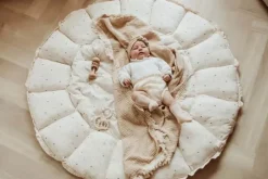 Play&Go Babynest Legemåtte Ø 130 cm - Økologisk bomuld - Beige