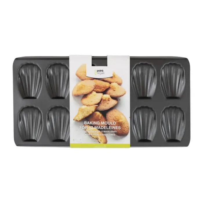 Point Virgule Bageform - Madeleine Til 12 stk - Non-stick belægning - Mørkegrå
