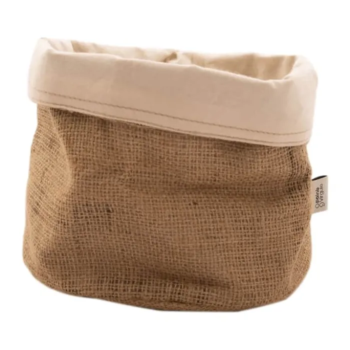 Point Virgule Brødkurv B 20 x L 20 cm - Bomuld/hessian - Brun