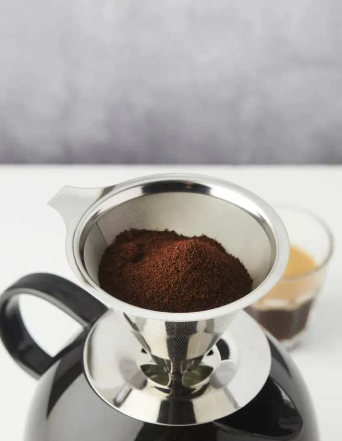 Point Virgule Kaffefilter B 8 x L 11,4 cm - Rustfrit stål - Grå