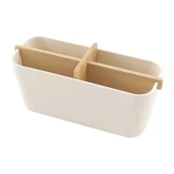 Point Virgule Organiser B 8 x H 9,8 x L 21 cm - Bambus - Natur/hvid