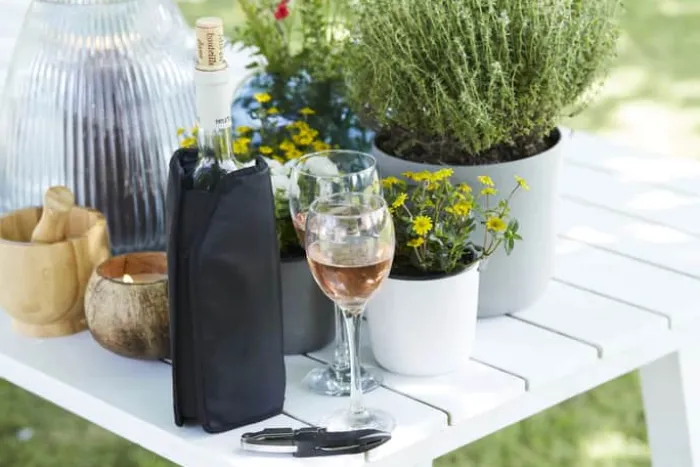 Point Virgule Vin- og Champagnekøler L 15,5 cm - Nylon/glycerol - Sort