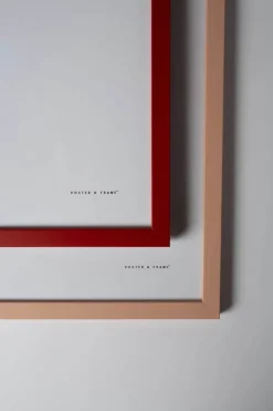 Poster&Frame Billedramme B 50 x L 70 cm - Træ/glas - Rød