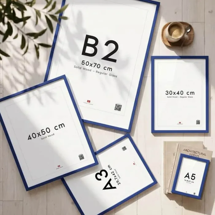 Poster&Frame Billedramme B 70 x L 100 cm - Træ - Blå
