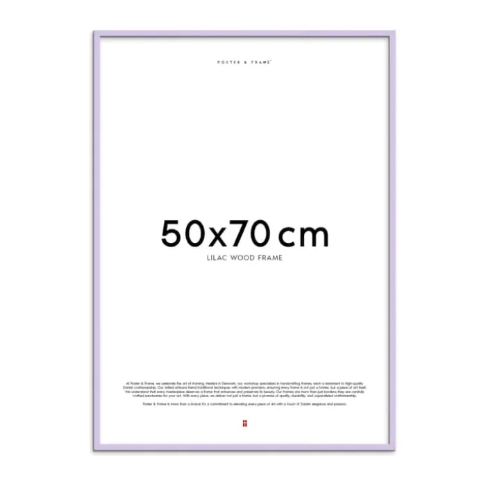 Poster&Frame Billedramme B 50 x L 70 cm - Træ/glas - Lilla
