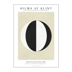 Poster&Frame Hilma af Klint Plakat B 30 x L 40 cm - Papir - Sort/hvid