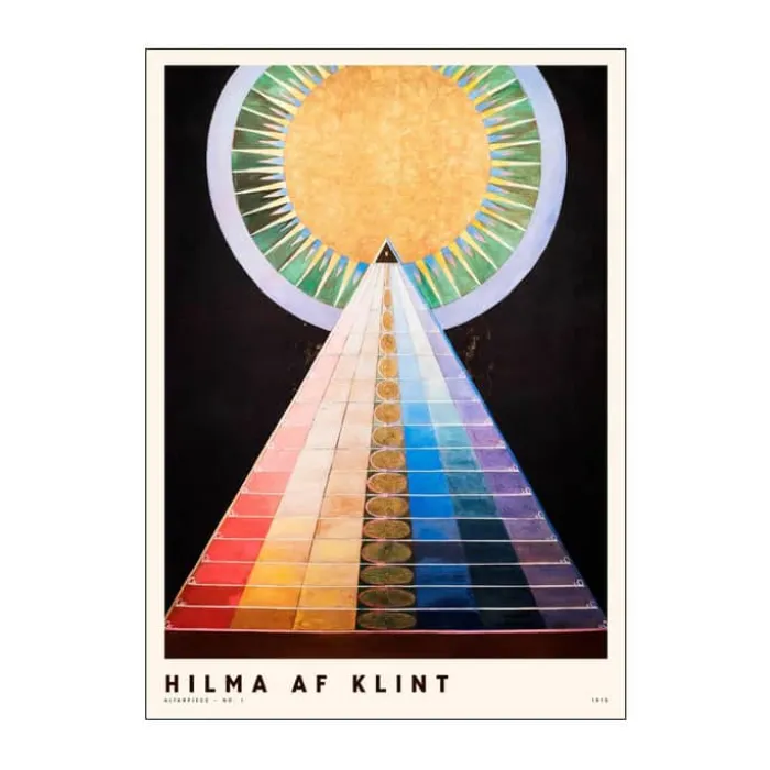 Poster&Frame Hilma af Klint Plakat - Altarpiece no. 01 B 50 x L 70 cm - Papir - Multifarvet
