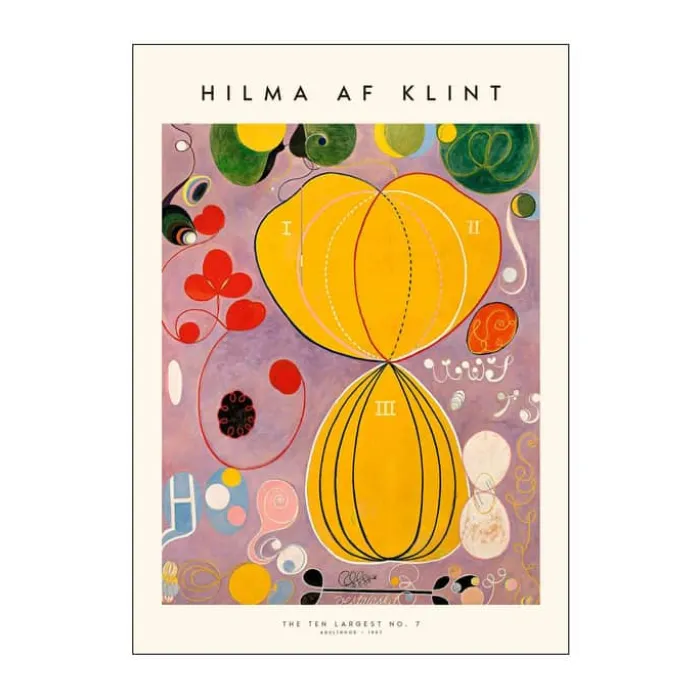 Poster&Frame Hilma af Klint Plakat - The ten largest no. 07 B 70 x L 100 cm - Papir - Multifarvet