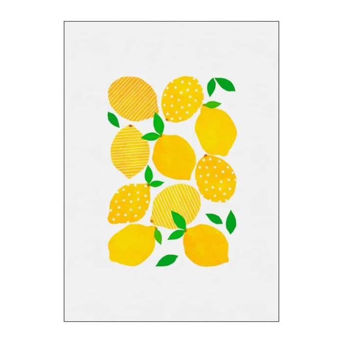 Poster&Frame Orara Studio Plakat - Lemon Crowd B 50 x L 70 cm - Papir - Gul