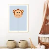 Poster&Frame Plakat - Balloon Monkey B 30 x L 40 cm - Papir - Multifarvet
