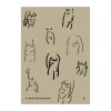 Poster&Frame plakat - Bellies B 50 x L 70 cm - Papir - Sort/beige