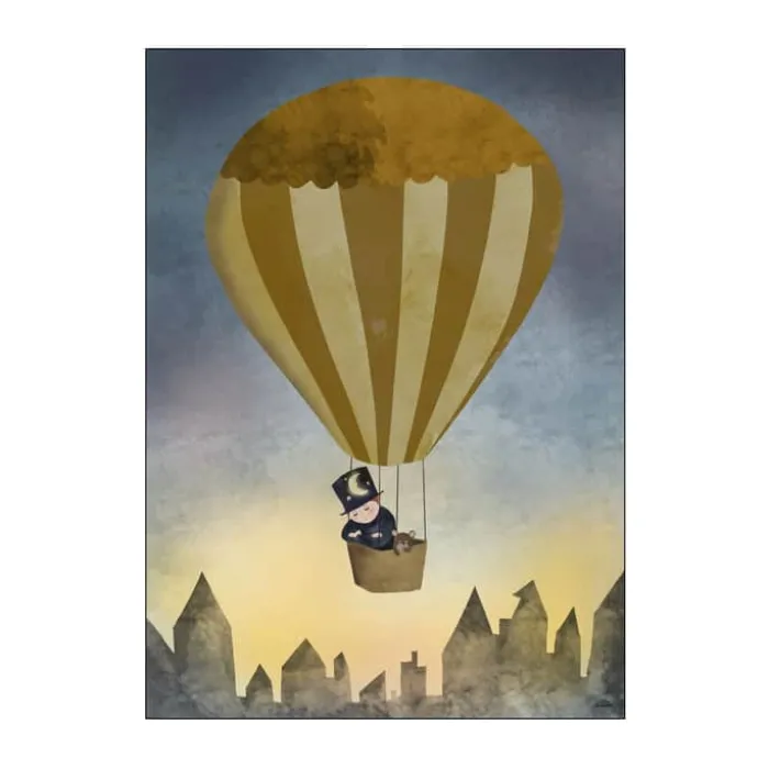 Poster&Frame Plakat - Byen Vågner B 29,7 x L 42 cm - Papir - Multifarvet