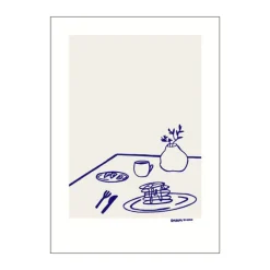 Poster&Frame Plakat - Coffee & Pancakes B 30 x L 40 cm - Papir - Beige