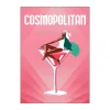 Poster&Frame Plakat - Cosmopolitan B 50 x L 70 cm- Papir - Lyserød
