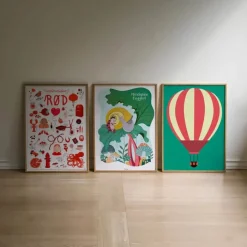 Poster&Frame Plakat - Hot Air B 30 x L 40 cm - Papir - Multifarvet