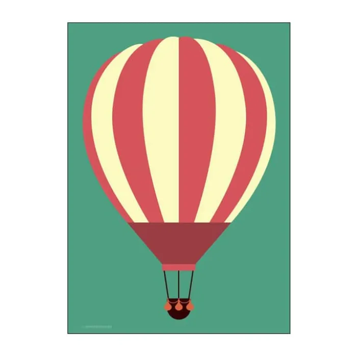 Poster&Frame Plakat - Hot Air B 30 x L 40 cm - Papir - Multifarvet