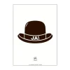 Poster&Frame Plakat - Ja-hatten B 50 x L 70 cm - Papir - Hvid