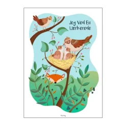 Poster&Frame Plakat - Jeg ved en lærkerede B 29,7 x L 42 cm - Papir - Multifarvet