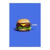 Poster&Frame plakat - Magnum burger B 30 x L 40 cm - Papir - Blå/brun