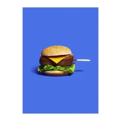 Poster&Frame plakat - Magnum burger B 50 x L 70 cm - Papir - Blå/brun