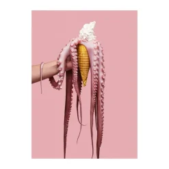 Poster&Frame plakat - Octopus ice cream B 70 x L 100 cm - Papir - Lyserød