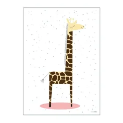 Poster&Frame Plakat - Pige Giraf B 50 x L 70 cm - Papir - Multifarvet