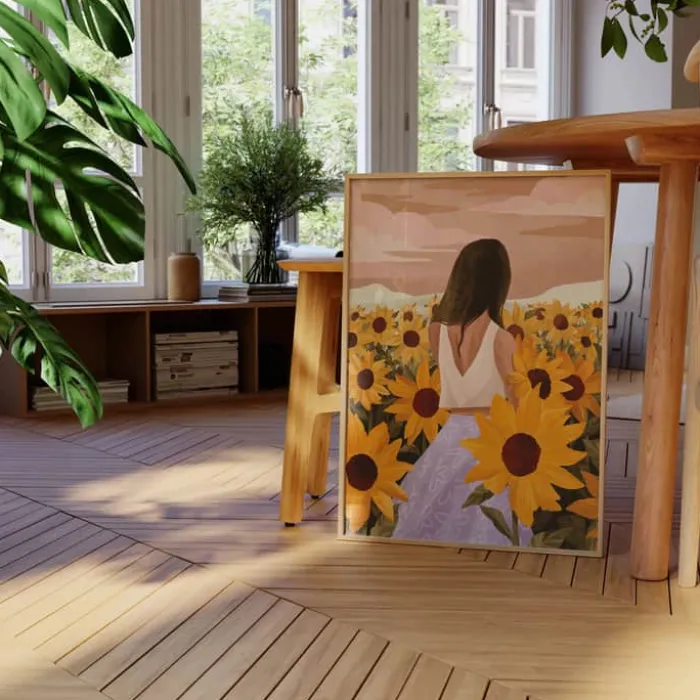 Poster&Frame Plakat - Sunflower Evenings B 30 x L 40 cm- Papir - Multifarvet