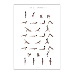 Poster&Frame plakat - Sun salutation a woman B 50 x L 70 cm - Papir
