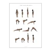 Poster&Frame plakat - Sun salutation a man B 50 x L 70 cm - Papir