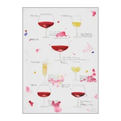 Poster&Frame Plakat - Tid Til Vin B 50 x L 70cm- Papir - Multifarvet