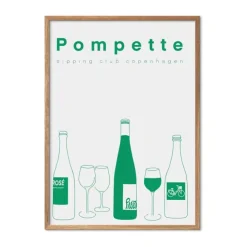 Poster&Frame Plakat - Tipsy #3 B 30 x L 40 cm - Papir - Grøn