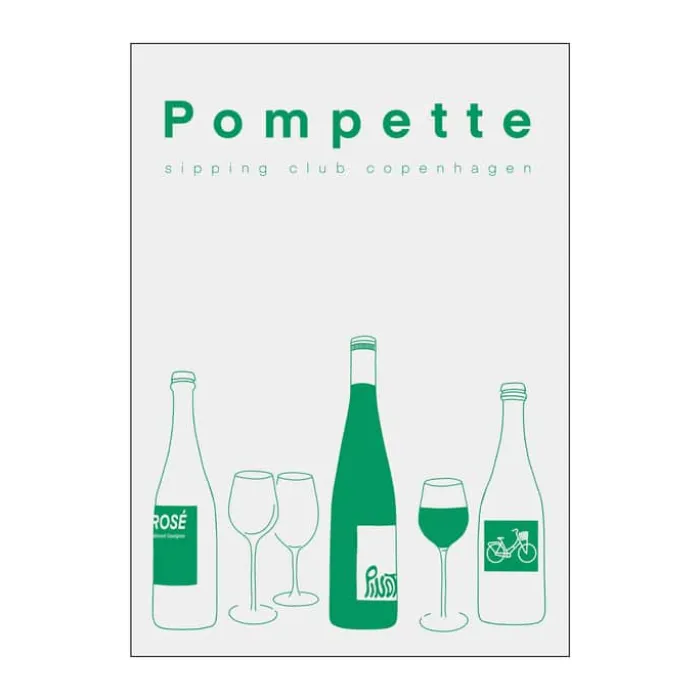Poster&Frame Plakat - Tipsy #3 B 30 x L 40 cm - Papir - Grøn