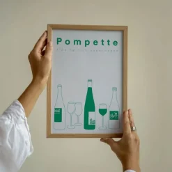 Poster&Frame Plakat - Tipsy #3 B 30 x L 40 cm - Papir - Grøn